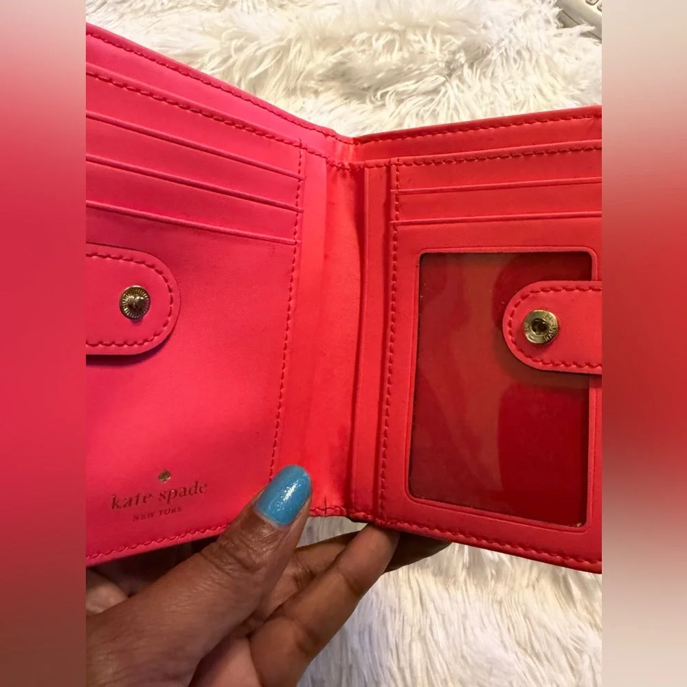 Kate Spade Coral Leather Wallet - Picture 2 of 9